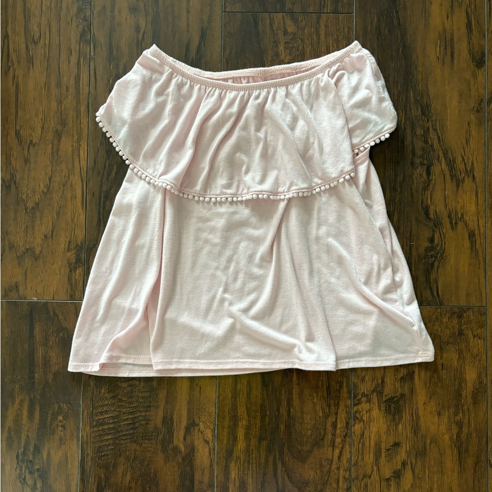 Girls XL (14) Old Navy off the shoulder light pink top